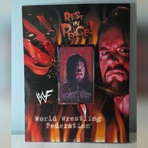 Vintage 1998 WWF Folder Kane & Undertaker With a centered Lenticular Image‎